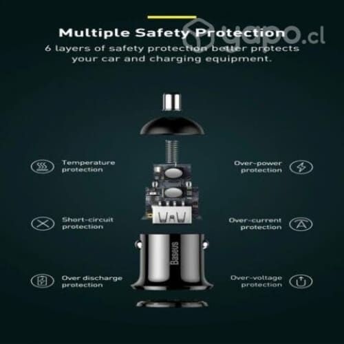 Cargador De Celular Auto 3.1 A BASEUS Original Min