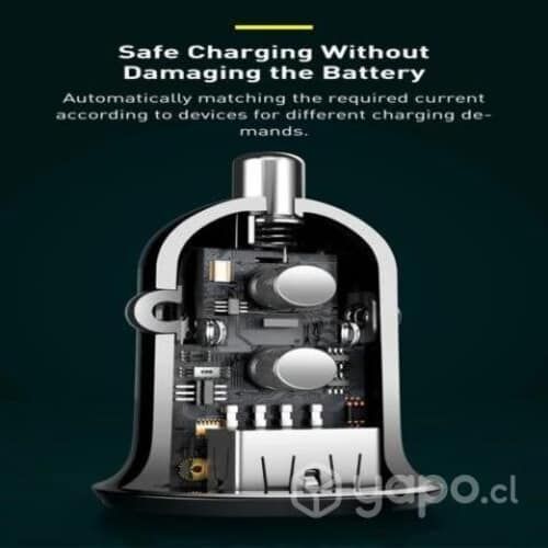 Cargador De Celular Auto 3.1 A BASEUS Original Min