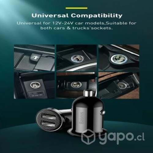 Cargador De Celular Auto 3.1 A BASEUS Original Min