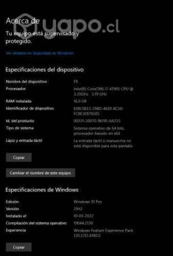 Desktop i7-4790s/GTX 1050Ti