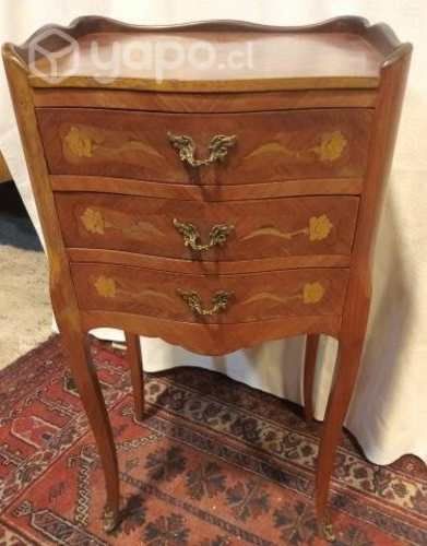 Bella antigua mesa francesa chevet -velador