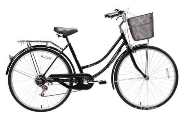 Bicicleta lahsen canasta aro 26 negra de exibicion
