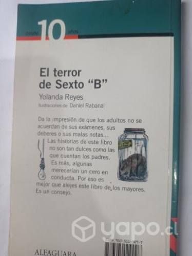 Libro El terror del sexto B