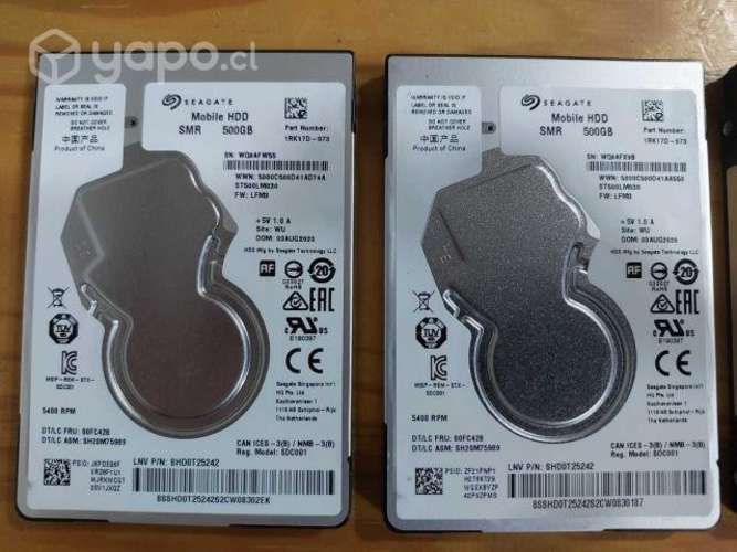 Discos duros 2.5 500 gb