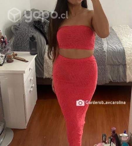 Conjunto top y falda tubo talla S