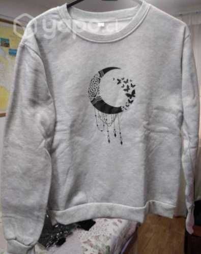 Poleron gris talla M