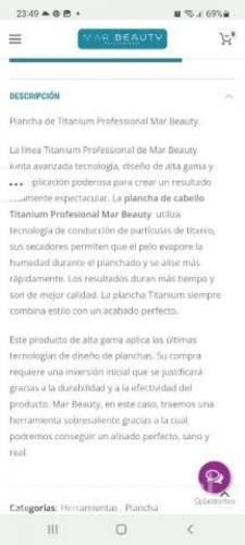 Plancha alisadora profesional