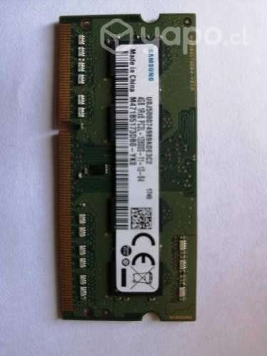 Memoria RAM 4GB Samsung DDR3 para notebook
