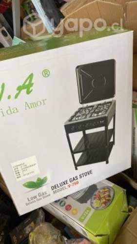 Cocina Encimera a Gas 4 Platos y Patas