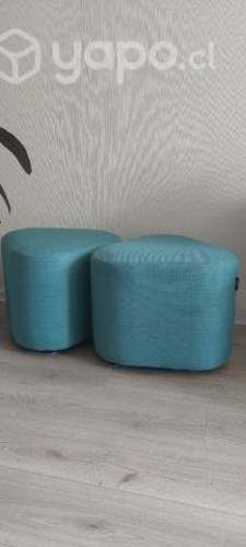 Pouf color turquesa