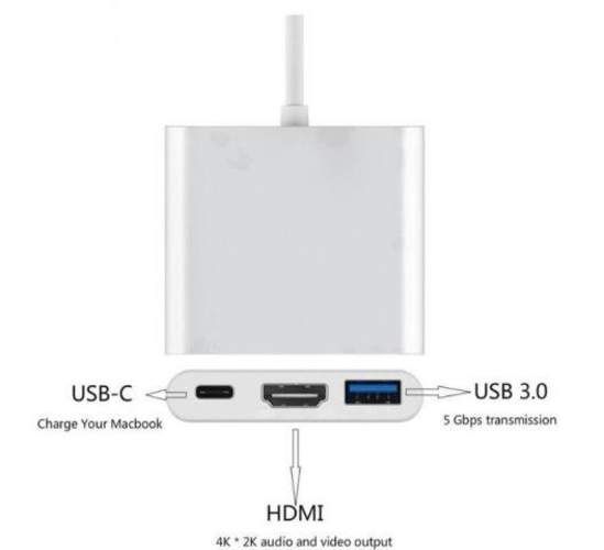 Adaptador Usb 3.1 Tipo C Usb 3.0 Hdmi