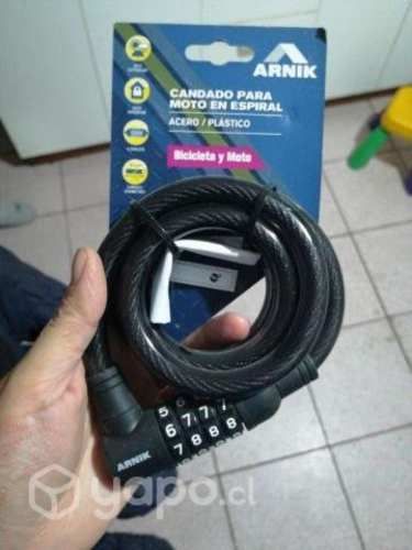 Candado para bicicleta o moto con desbloqueo de co
