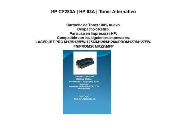 Toner alternativo hp cf283a