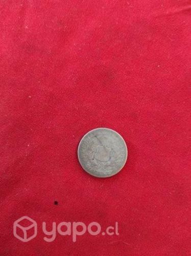 Moneda de 20 centésimas año 1880