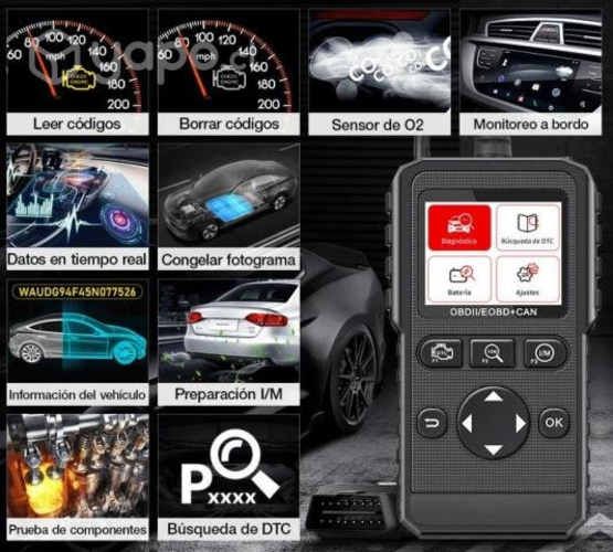 Escaner Obd2 Profesional Color Monitoreo Leer Borr
