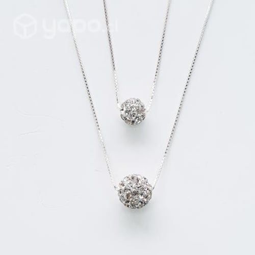 Collar Plata 925 Doble Strass