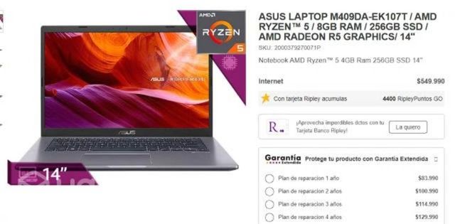 Notebook ASUS M409DA-EK107T