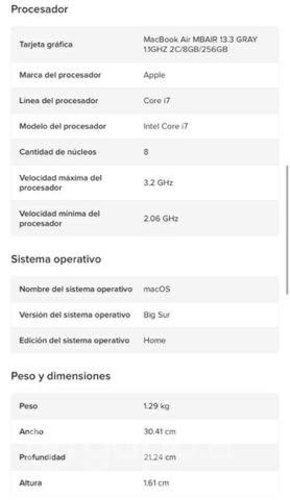 Macbook Air Dañado (retina, 13-inch, 2020)