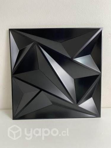 Placa PVC 3D negro matte