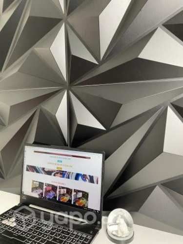 Placa PVC 3D negro matte