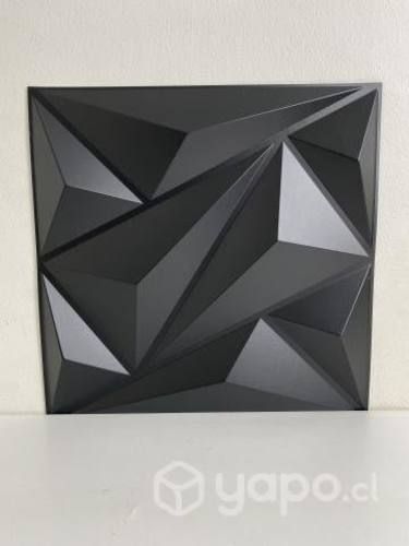 Placa PVC 3D negro matte