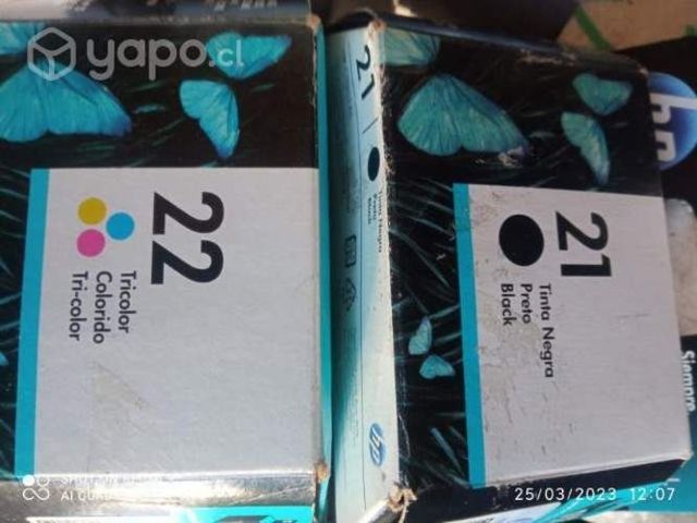 Pack de tintas HP 21 y 22 colores originales