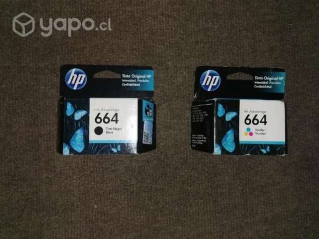 Tinta Catridge hp 664 negra y de color
