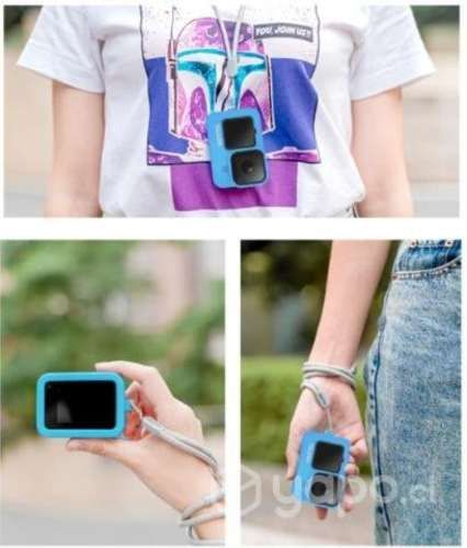 Funda protectora de silicona con correa para GoPro
