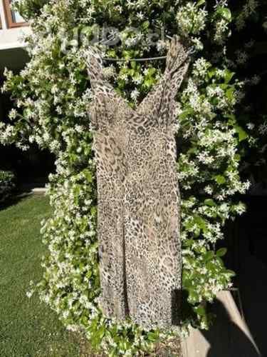 Vestido de gasa animal print talla S/M