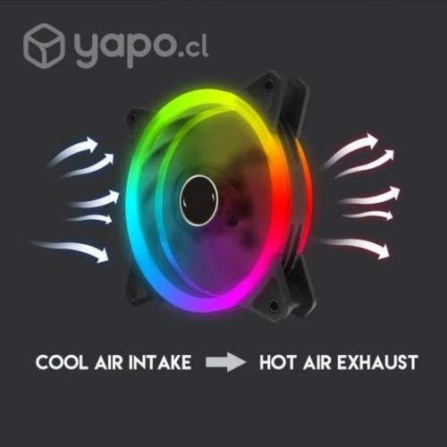 Ventilador Luz Led Rgb Multicolor Pc Computador 12