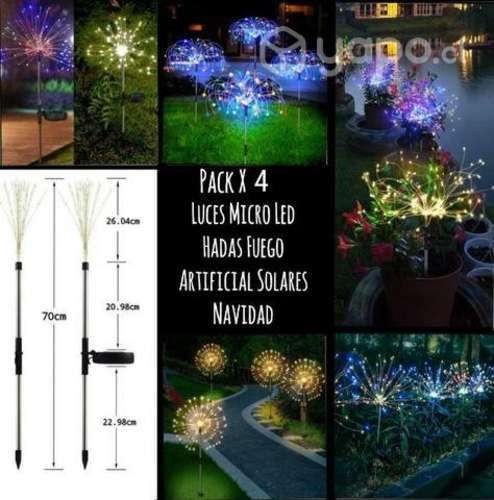 Luces Micro Led Solar Fuego Artificial