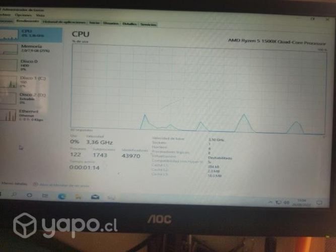 Computador gamer basico RYZEN 5 por renovacion