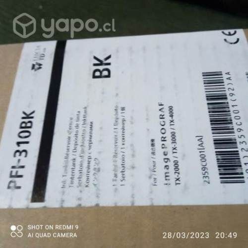 Tintas canon pfi diversos modelos originales