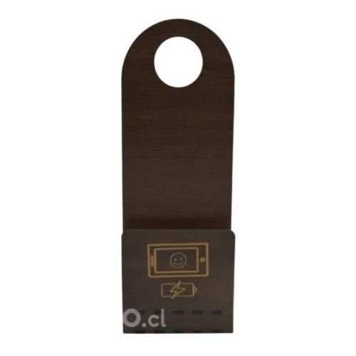 Soporte Celular Colgante Ecológico Madera Café