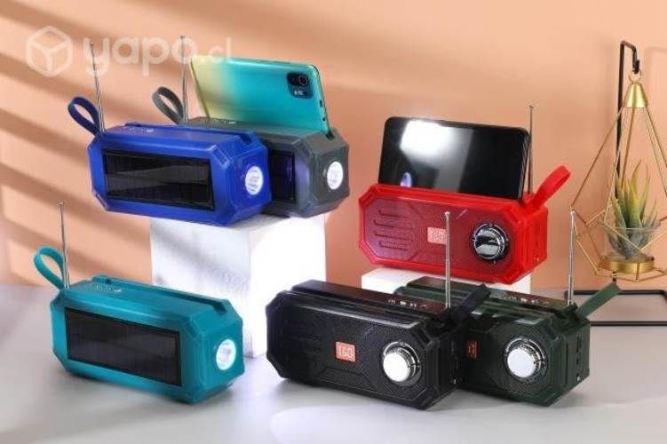 Radio Solar carga USB bluetooth parlante linterna