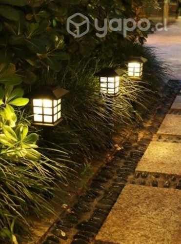 Pack Set 2 Faroles Solar con Estacas Luz Cálida