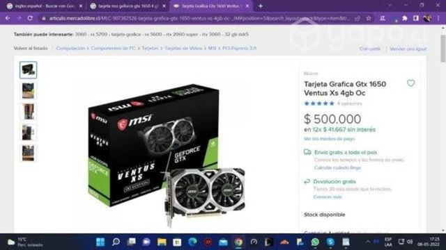 Tarjeta grafica MSI o trueque por leña