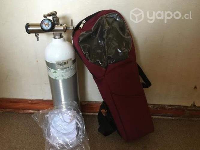 cilindro de oxígeno medicinal usado