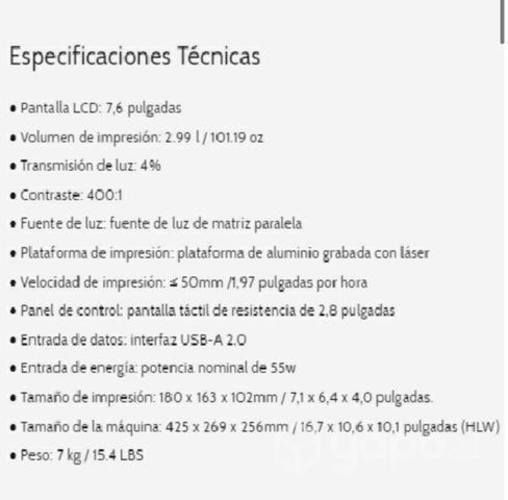 Impresora 3D resina Anycubic Photon M3 4k