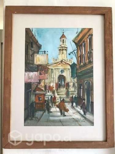 Acuarela Luis Vicencio La Matriz 2001