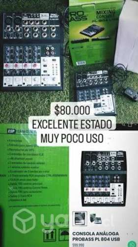 Mesa de sonido 4 canales + usb