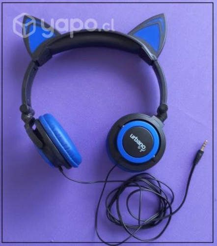 Audifonos de gato con luces led