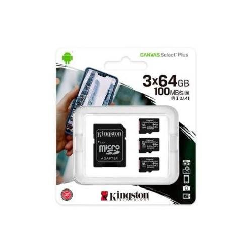 Pack X3 Memoria Microsdxc Kingston Canvas Select P