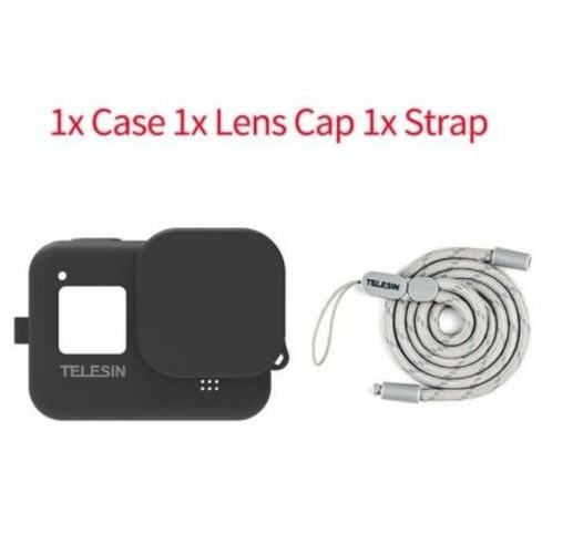 Funda protectora de silicona con correa para GoPro