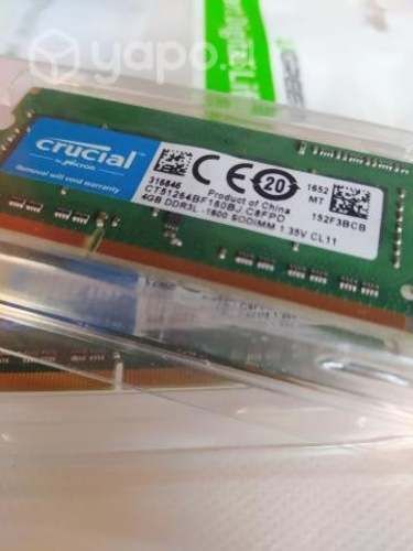 Memorias RAM Crucial de 4GB DDR3L