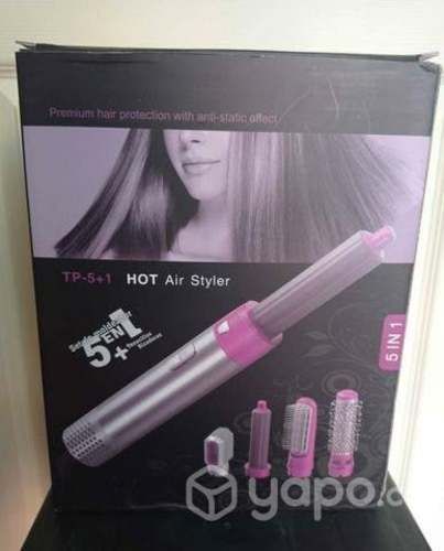 Set de moldeador 5 en 1 y cepillo alisador