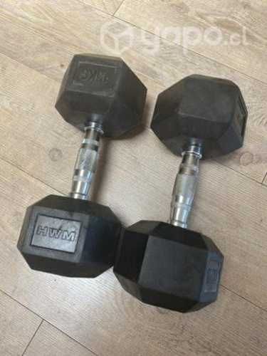 Par de mancuernas hexagonales