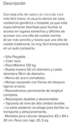 Silla de ruedas plegable