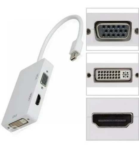 Cable Adaptador Mini Dp Display Port A Vga Dvi Hdm