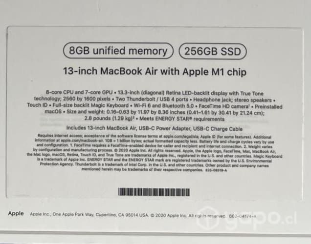 Apple Macbook Air M1 2022